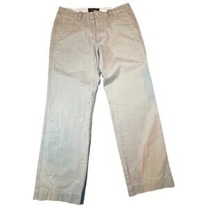 Eddie Bauer Men's Beige Khaki Pants Size 33x32 Straight Leg 100% Cotton